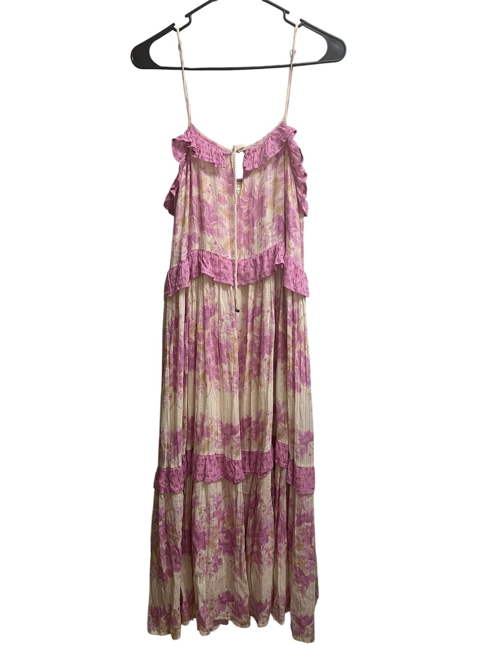 Spell & The Gypsy COCO LEI Strappy Pink Floral Maxi Dress SZ M - Picture 2 of 3